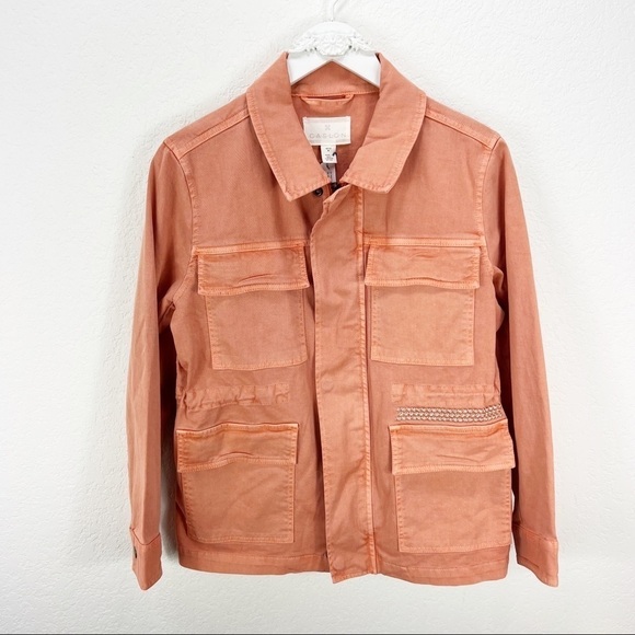 Caslon Coral Anarak Zip Button Jacket Petite Medium NWT - Picture 1 of 7